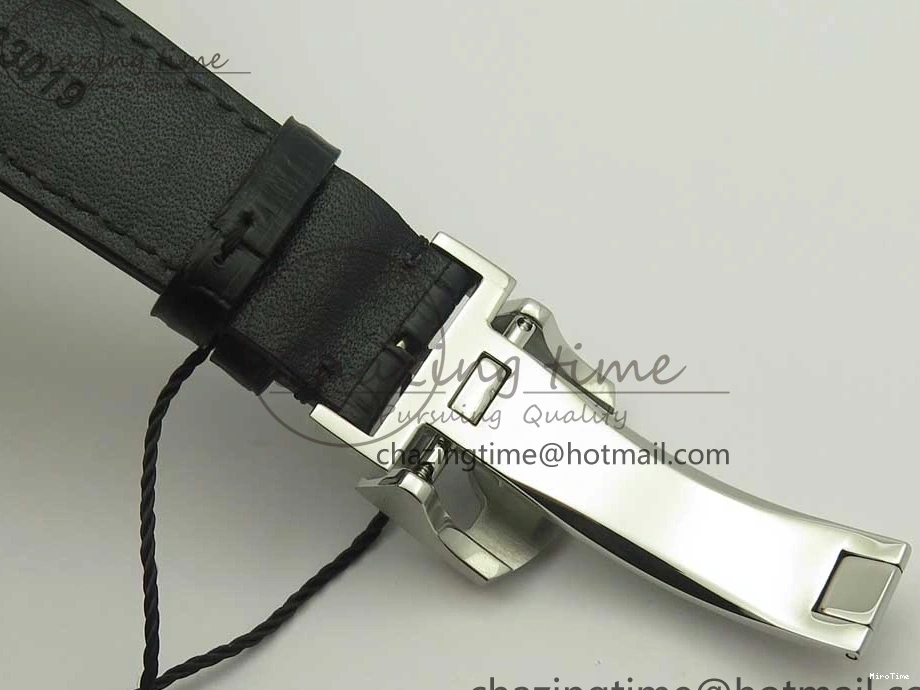 MIROTIME 0227 Sporty Portuguese Tourbillon IW504602 SS ZF Best Edition Blue Dial on Black Leather Strap 7175